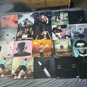 Lot of hiphop vinyls (Tyler the creator, playboi carti, Jack Harlow, etc)